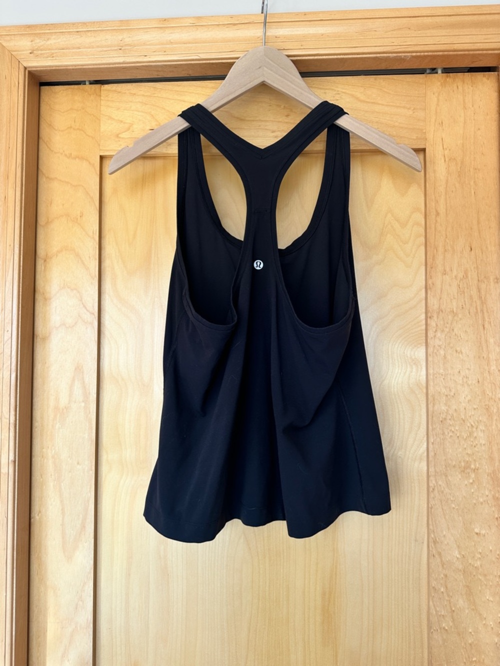 lululemon athletica Black Racerback Draped Workout Tank